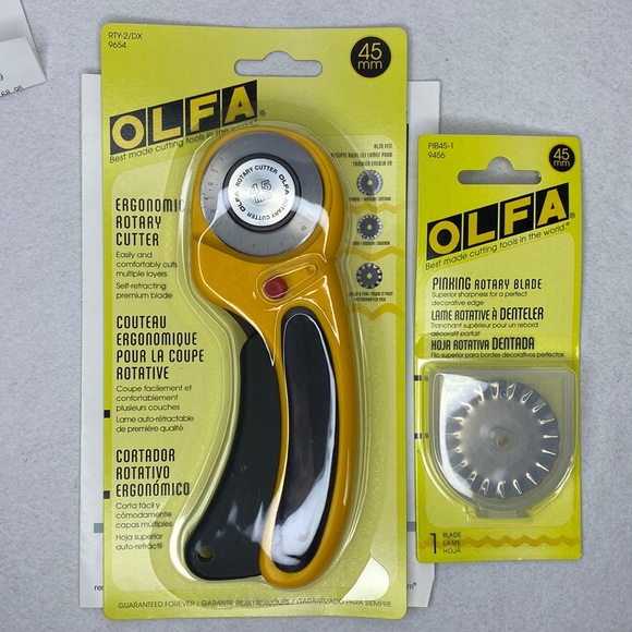 OLFA Office Olfa Ergonomic Rotary Cutter Pinking Rotary Blade 45mm